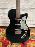 1957 Danelectro U3 Black & Chrome Foil U3 Slanted Pickups Galvanized Pickguard Underlay w/ Super Rare Tweed-Like Case