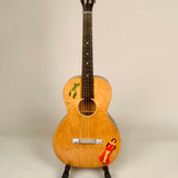 "SOLD" 1920's-30's Oahu Hawaiian Square Neck Slide Parlor Acoustic Guitar Cleveland Made w/Girlies