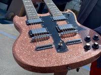 Bell & Hern Customs 6/12 Double Neck 2024 Champagne Super Nova Sparkle Seymour Duncan's  Kluson's