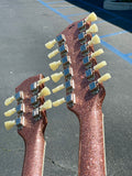 Bell & Hern Customs 6/12 Double Neck 2024 Champagne Super Nova Sparkle Seymour Duncan's  Kluson's