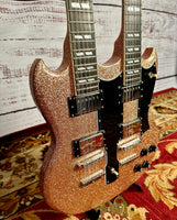 Bell & Hern Customs 6/12 Double Neck 2024 Champagne Super Nova Sparkle Seymour Duncan's  Kluson's