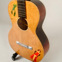 "SOLD" 1920's-30's Oahu Hawaiian Square Neck Slide Parlor Acoustic Guitar Cleveland Made w/Girlies